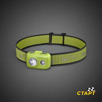 Фонарь Fenix налобный HL16 Ultra Light 450 люмен, салатовый