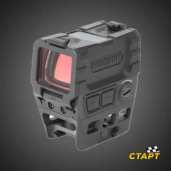 Коллиматор Holosun AEMS закрытый на Picatinny,Green,солнечная батарея,защитные крышки