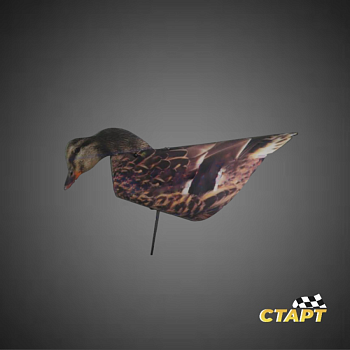 Чучело "Утка" ФЛЮГЕР плавающий  (10 шт. с сумке) Утка-флюгер+сумка